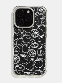 White Fruit Outline Shock iPhone Case Phone Cases Skinnydip London