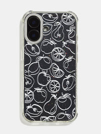 White Fruit Outline Shock iPhone Case Phone Cases Skinnydip London