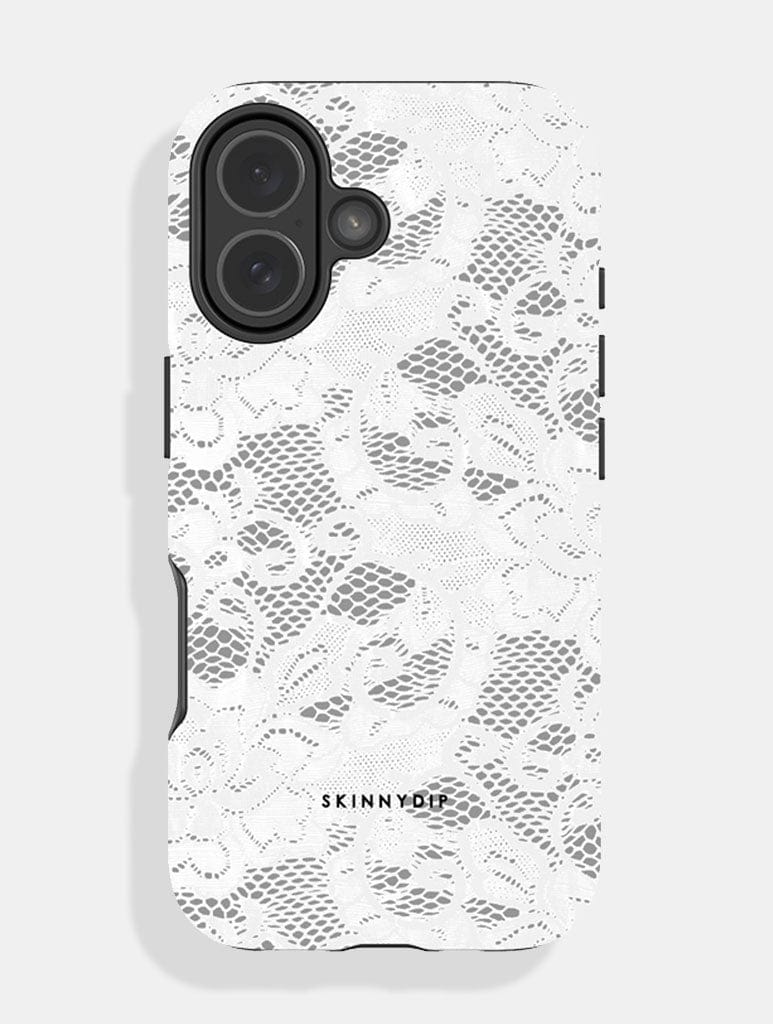 White Lace Ultra Protective iPhone Case – Skinnydip London White Lace Ultra Protective iPhone Case – Skinnydip London