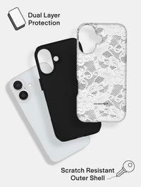 White Lace Ultra Protective iPhone Case Phone Cases Skinnydip London