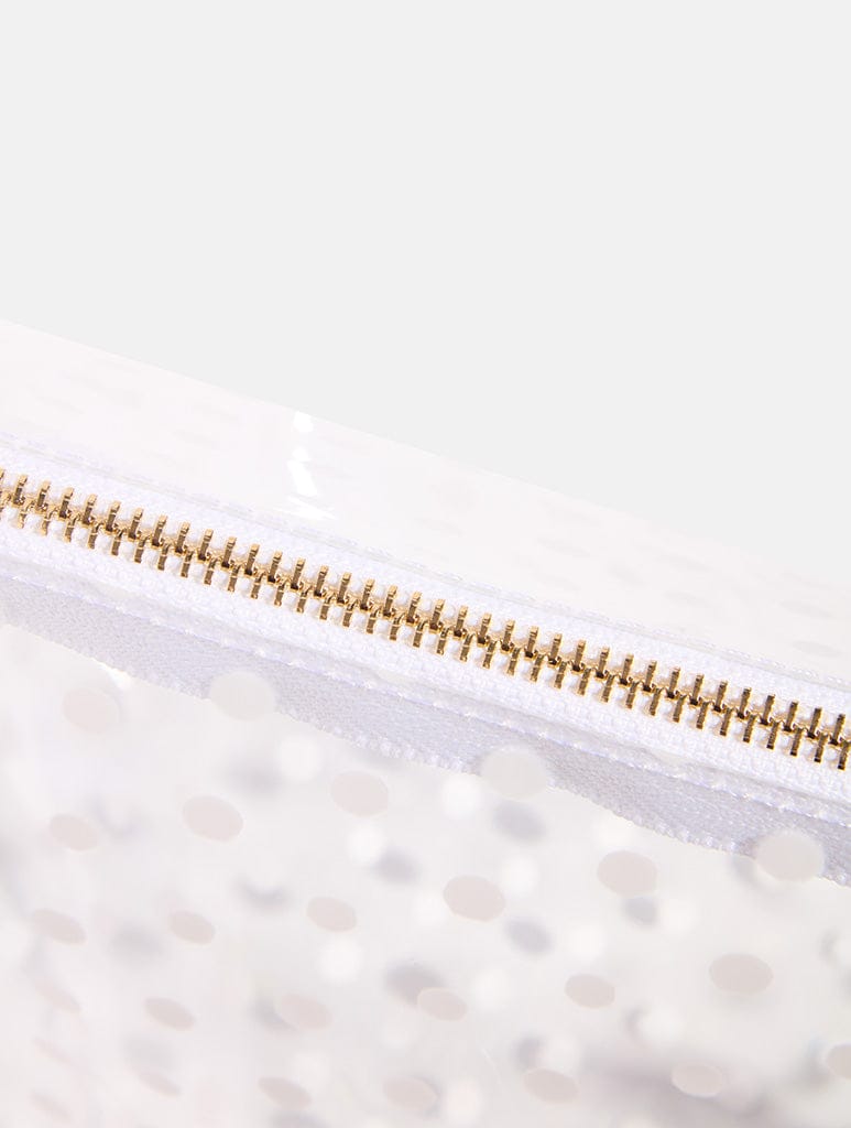White Polka Dot Wash Bag Makeup Bags & Wash Bags Skinnydip London