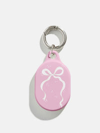 White Single Bow AirTag Case in Gloss AirTags Cases Skinnydip London