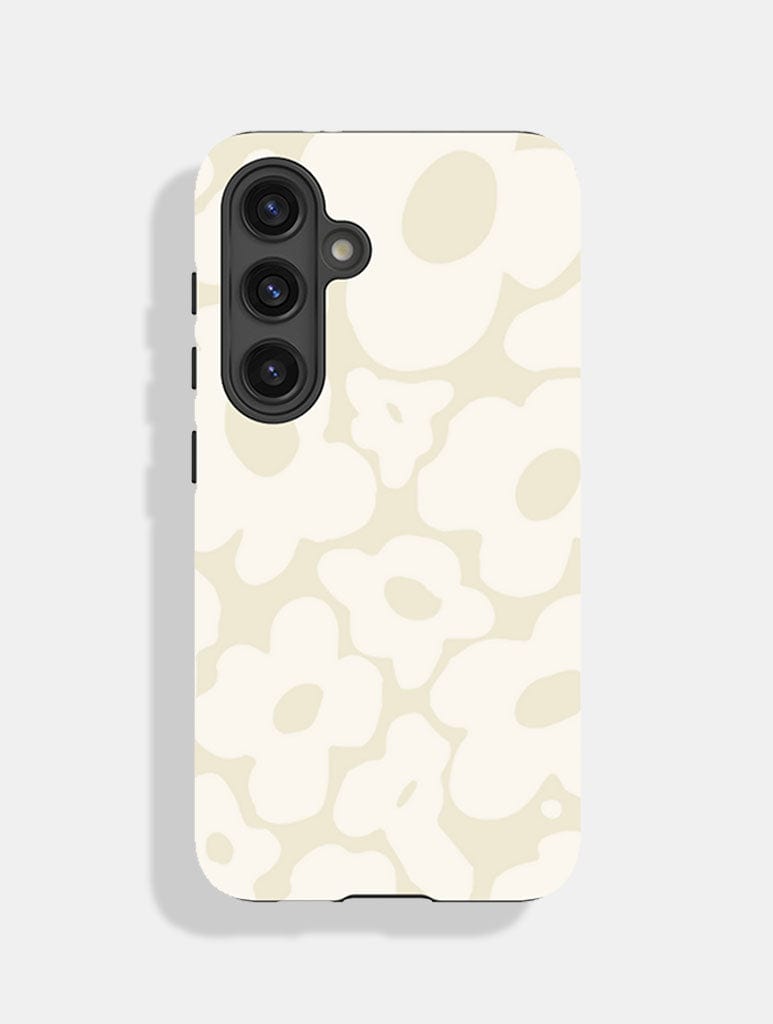 White Warped Flowers Ultra Protective Android Case Phone Case Skinnydip London