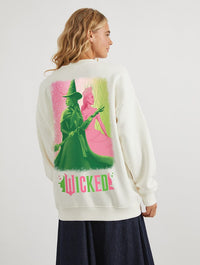 Wicked x Skinnydip Pink And Green Sweatshirt In White Hoodies & Sweatshirts Skinnydip London