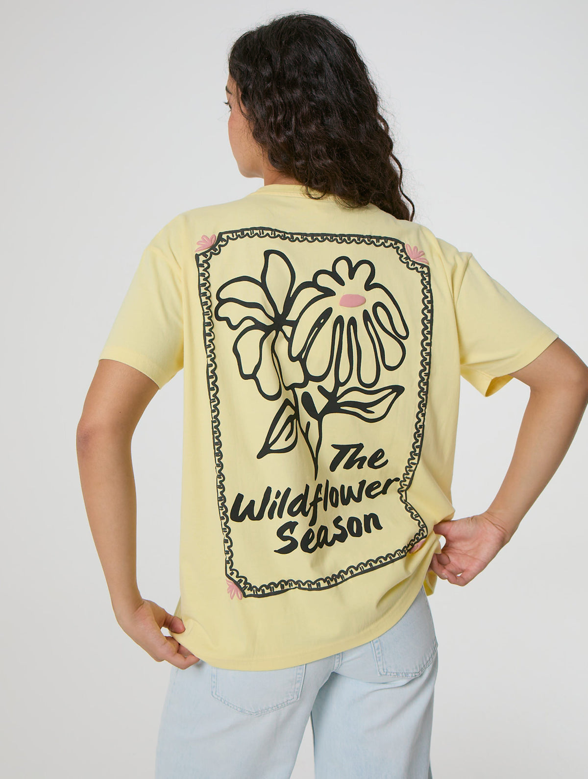 Wildflower Season Yellow T-Shirt Tops and T-Shirts Skinnydip London