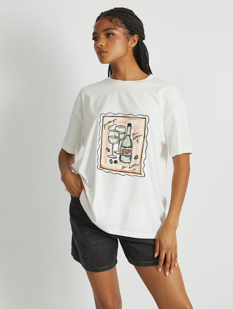 Wine Stamp T-Shirt Tops & T-Shirts Skinnydip London