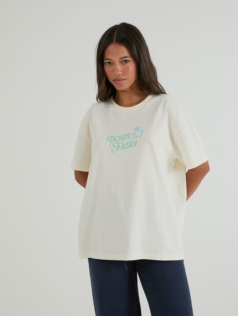 Winx Club x Skinnydip Bloom Born To Be A Fairy T-Shirt In White Tops & T-Shirts Skinnydip London