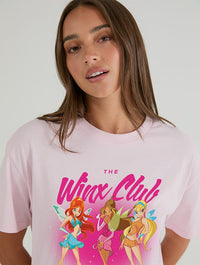 Winx Club x Skinnydip Fairy T-Shirt In Pink Tops & T-Shirts Skinnydip London