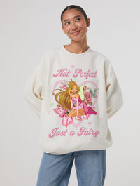 Winx Club x Skinnydip Flora Just A Fairy Sweatshirt In White Hoodies & Sweatshirts Skinnydip London
