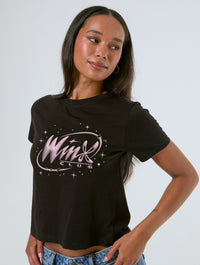 Winx Club x Skinnydip Sparkle Baby T-Shirt In Black Tops & T-Shirts Skinnydip London