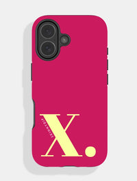 'X' Initial Burgundy Ultra Protective iPhone Case Phone Cases Skinnydip London