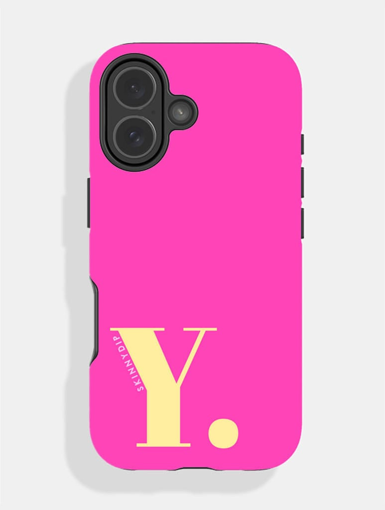 'Y' Initial Pink Ultra Protective iPhone Case Phone Cases Skinnydip London