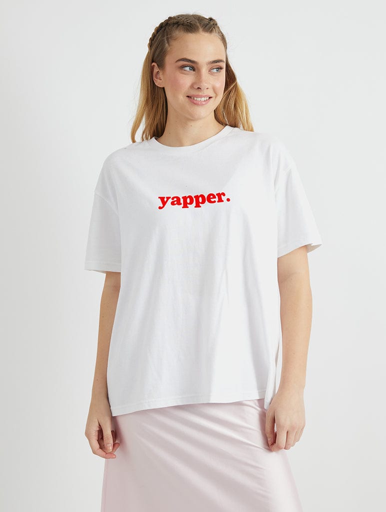 Yapper T-Shirt in Ecru Tops & T-Shirts Skinnydip London