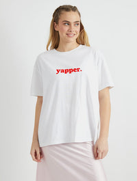 Yapper T-Shirt in Ecru Tops & T-Shirts Skinnydip London