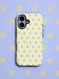 Yellow And Blue Painted Polka Dot Ultra Protective iPhone Case Phone Cases Skinnydip London