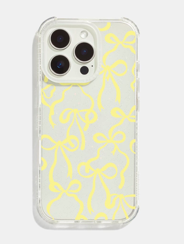 Yellow Bows Shock iPhone Case Phone Cases Skinnydip London