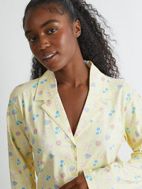 Yellow Ditsy Fruit Pyjama Set Lingerie & Nightwear Skinnydip London