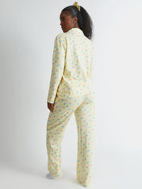 Yellow Ditsy Fruit Pyjama Set Lingerie & Nightwear Skinnydip London