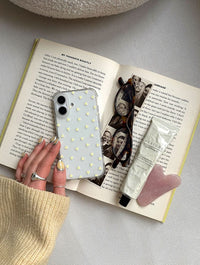 Yellow Ditsy Hearts Shock iPhone Case Phone Cases Skinnydip London
