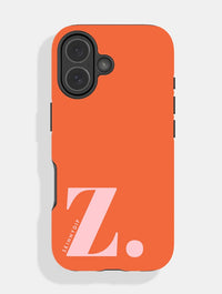 'Z' Initial Orange Ultra Protective iPhone Case Phone Cases Skinnydip London