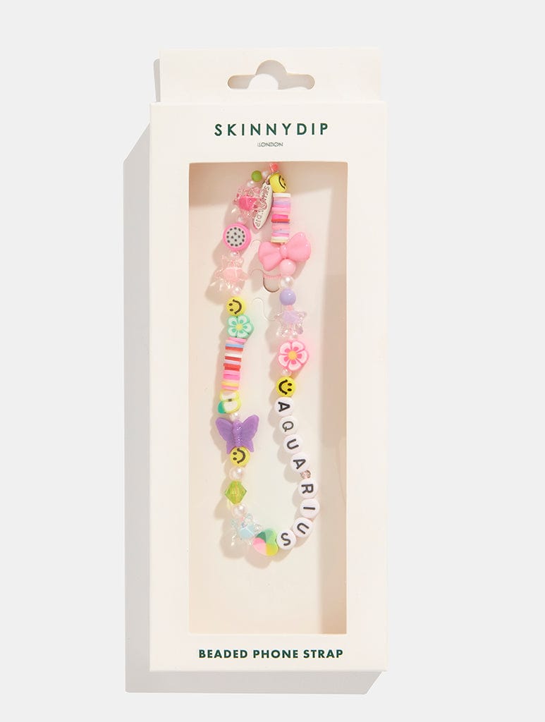 Zodiac Beaded Phone Strap Phone Grips Skinnydip London
