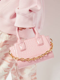 Pink Croc Mini Tote Bag Cross Body Bags Skinnydip London