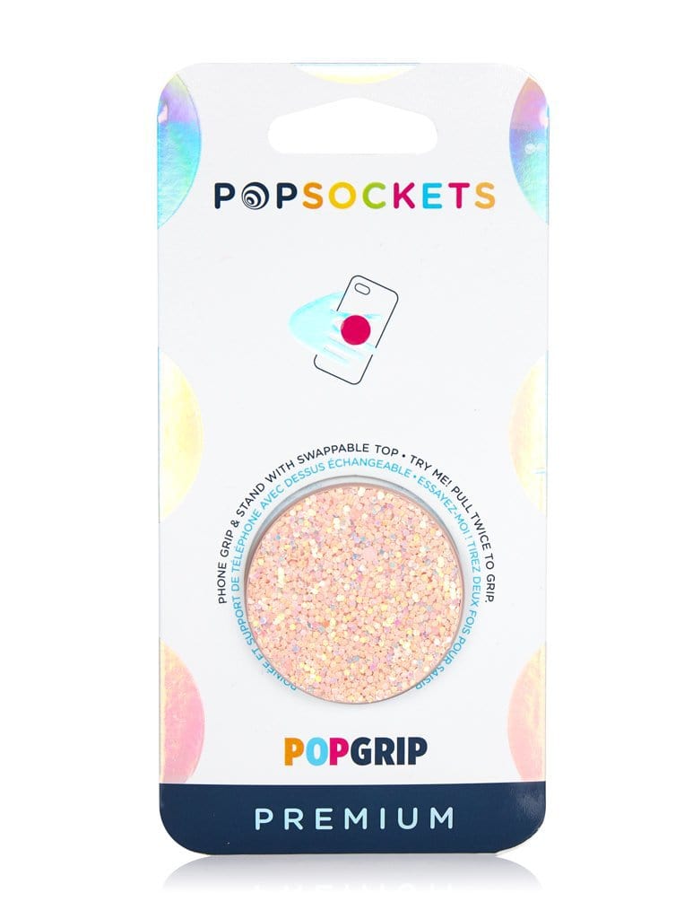 PopSockets Grips Swappable Sparkle Rose Phone Grips PopSockets Grips