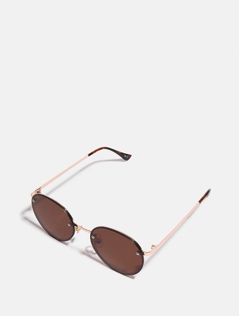Smokey Frameless Round Sunglasses Sunglasses Skinnydip