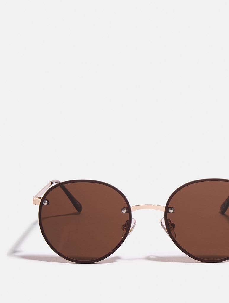 Smokey Frameless Round Sunglasses Sunglasses Skinnydip
