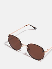 Smokey Frameless Round Sunglasses Sunglasses Skinnydip