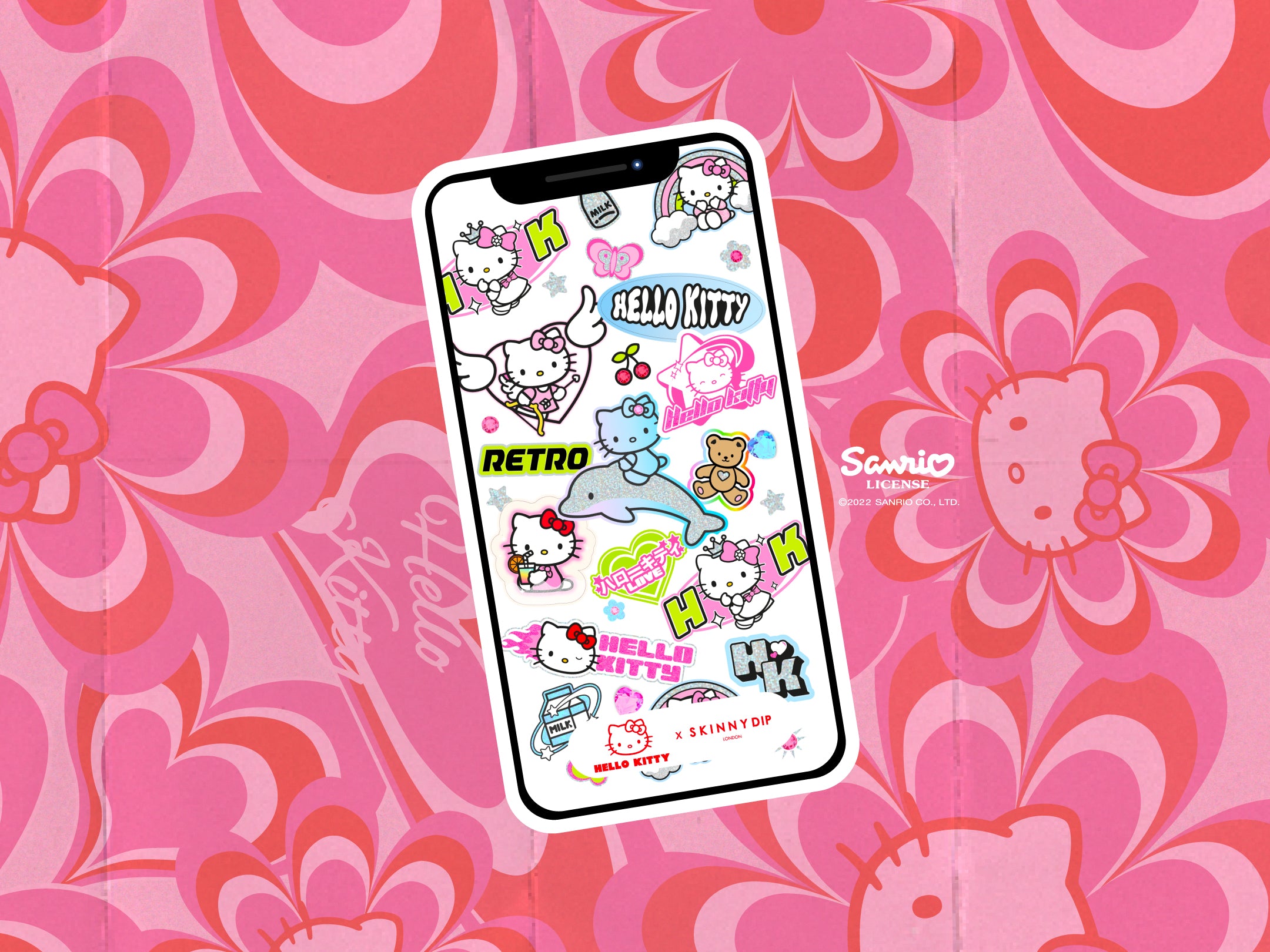 Hello Kitty x Skinnydip Summer Phone Wallpapers