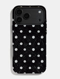 Black And White Painted Polka Dot Ultra Protective iPhone Case