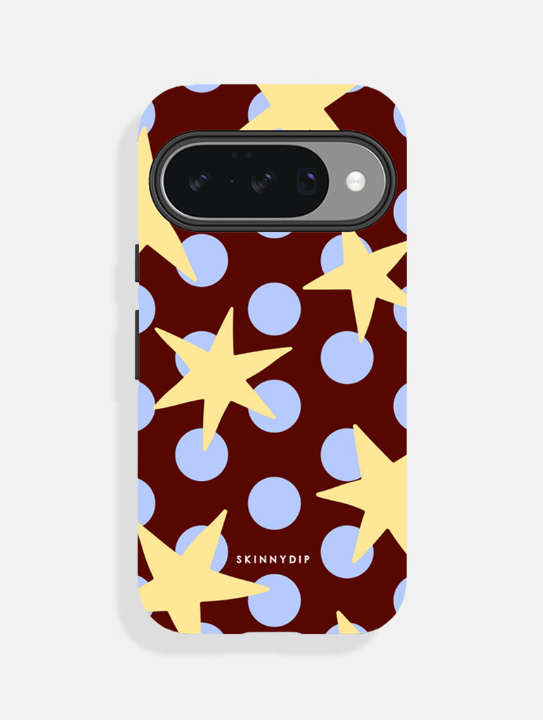 Stars and Spots Blue Brown And Yellow Ultra Protective Google Pixel Case