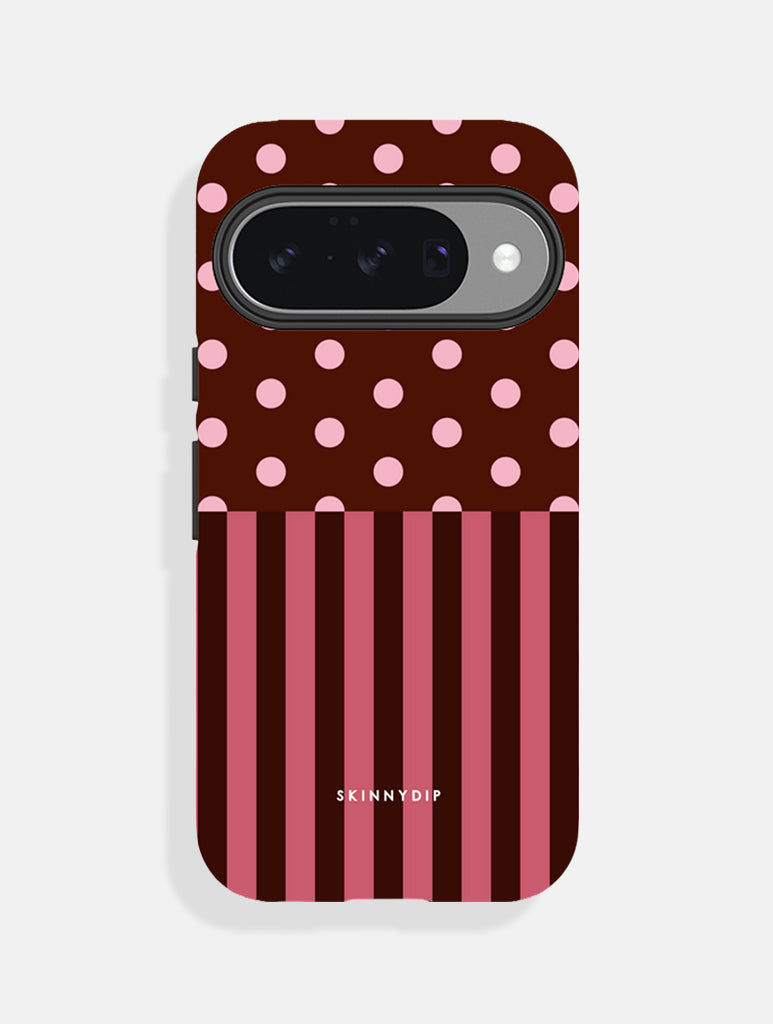 Mixed Pattern Blush And Brown Ultra Protective Google Pixel Case