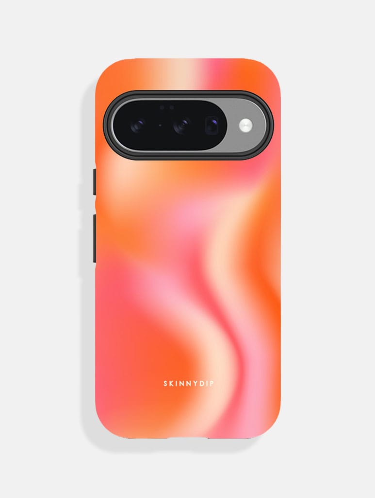 Aura Gradient Exotic Orange Ultra Protective Google Pixel Case Phone Cases Skinnydip London