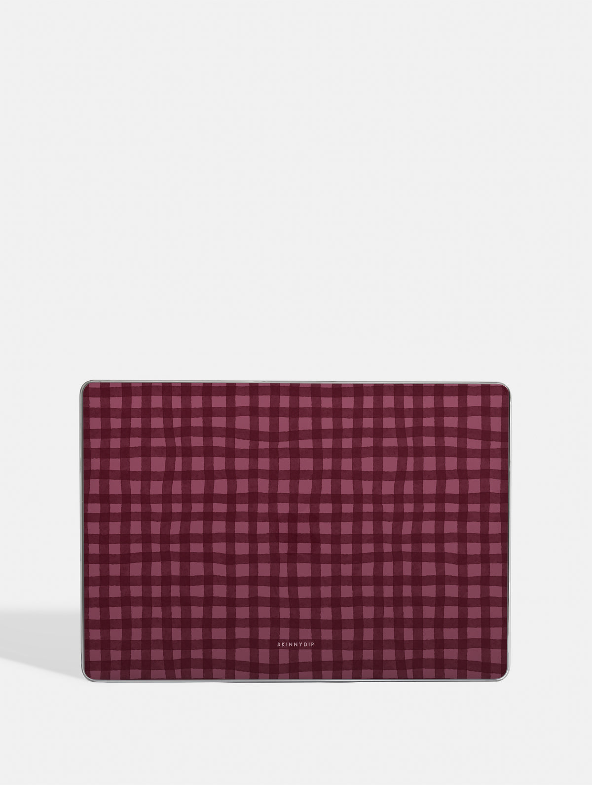 Burgundy Gingham MacBook Case