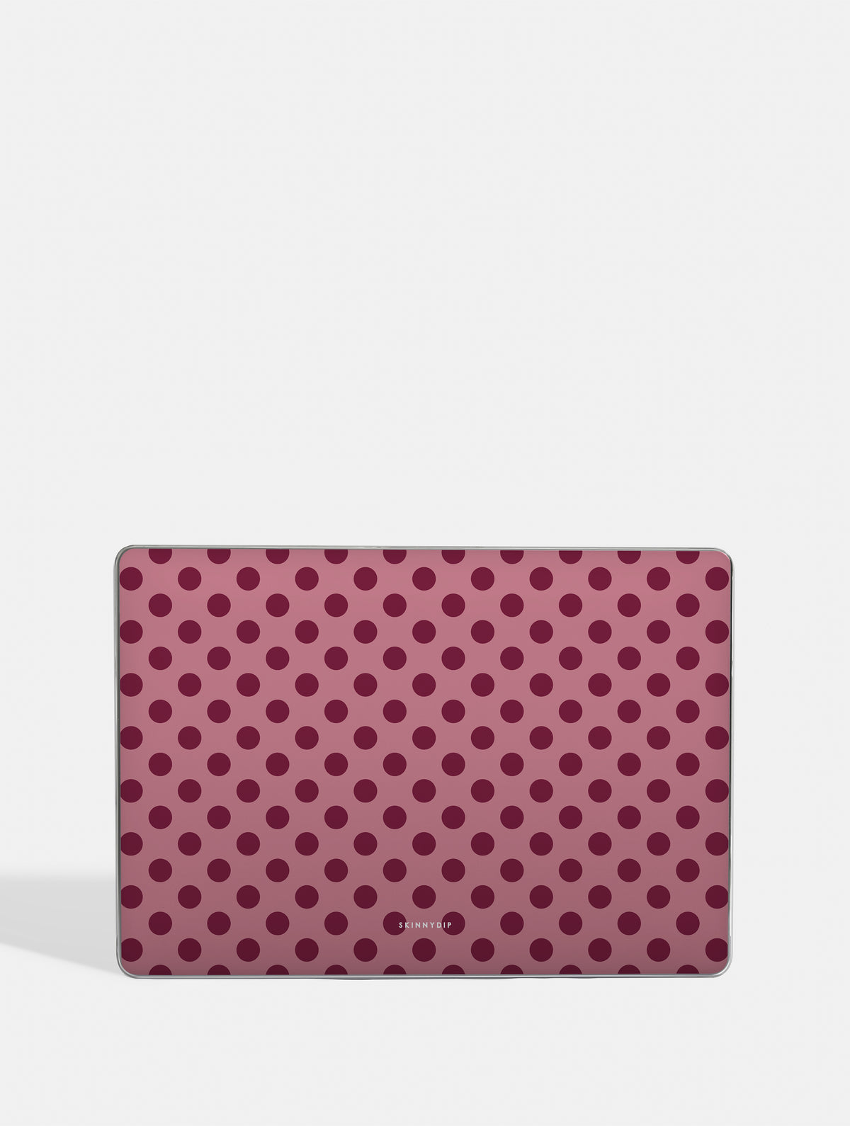Burgundy Red Large Polka Dot MacBook Case