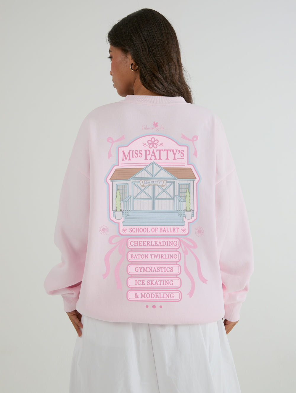 Gilmore Girls x Skinnydip Miss Patty’s School Of Ballet Sweatshirt in Pink