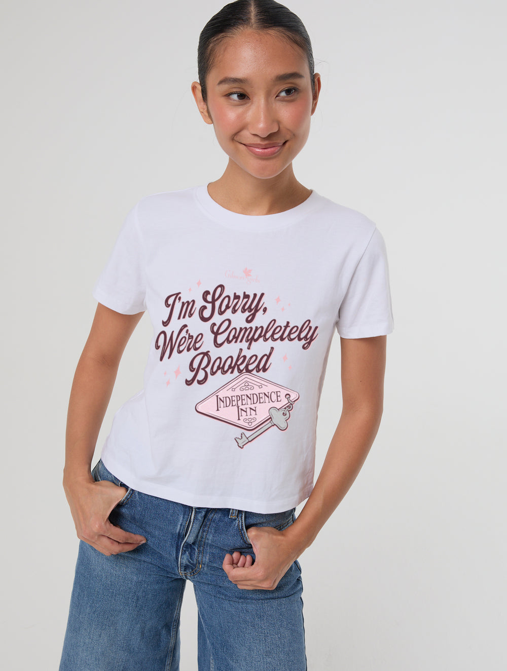 Gilmore Girls x Skinnydip Independence Inn Baby T-Shirt In White