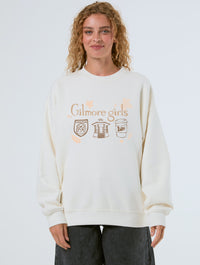 Gilmore Girls x Skinnydip Leaves Sweatshirt In White