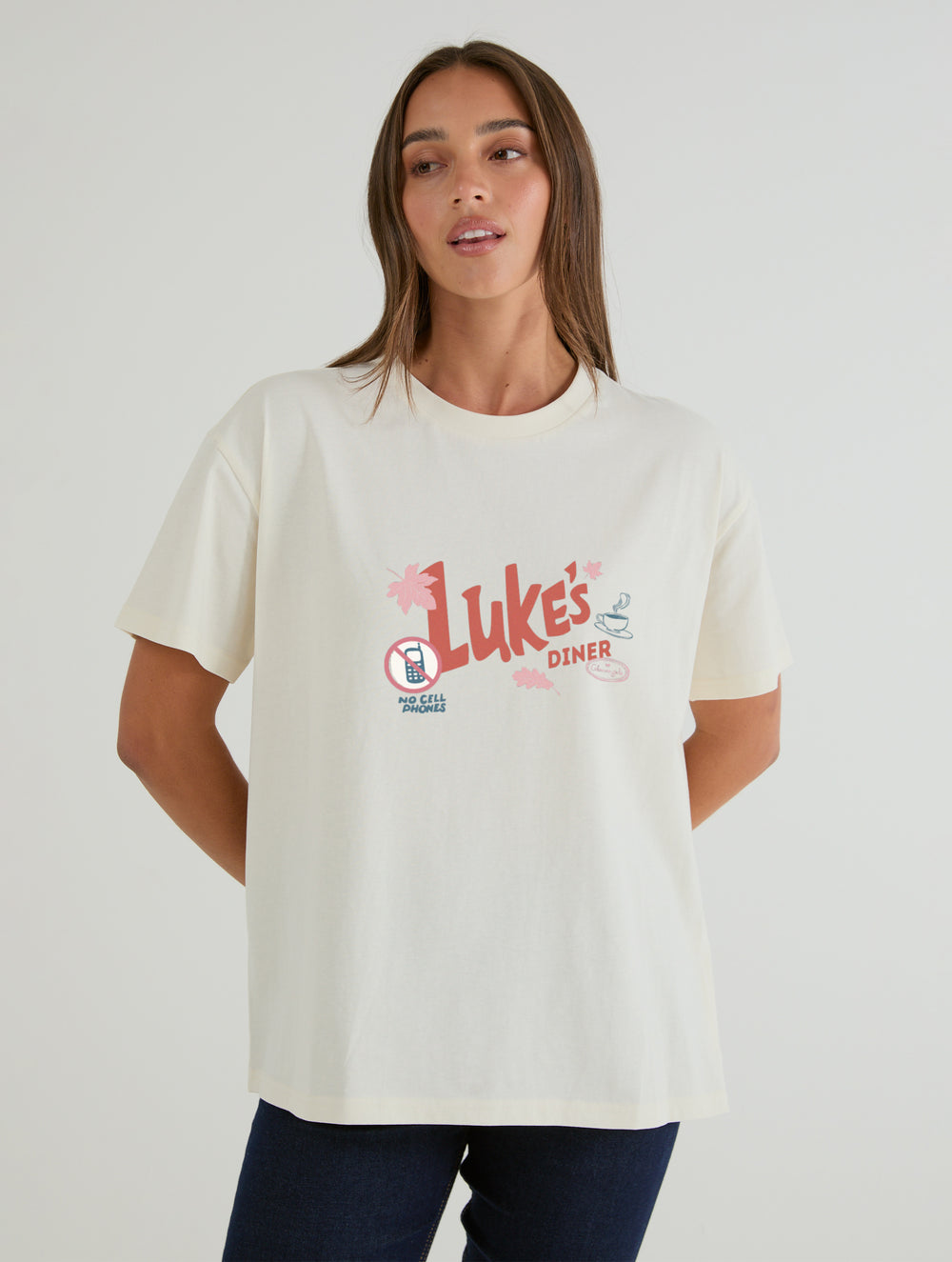 Gilmore Girls x Skinnydip Luke’s Diner Poster T-Shirt In White