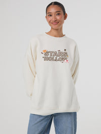 Gilmore Girls x Skinnydip I'd Rather Be in Stars Hollow Sweatshirt In White