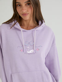 I Refuse To Lose My Whimsy Hoodie In Lilac Acid Wash