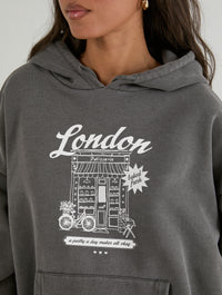 London Pâtisserie Hoodie In Acid Wash