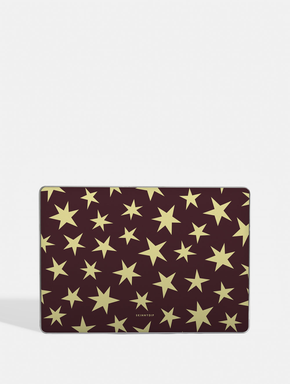 Maroon and Yellow Ditsy Star MacBook Case