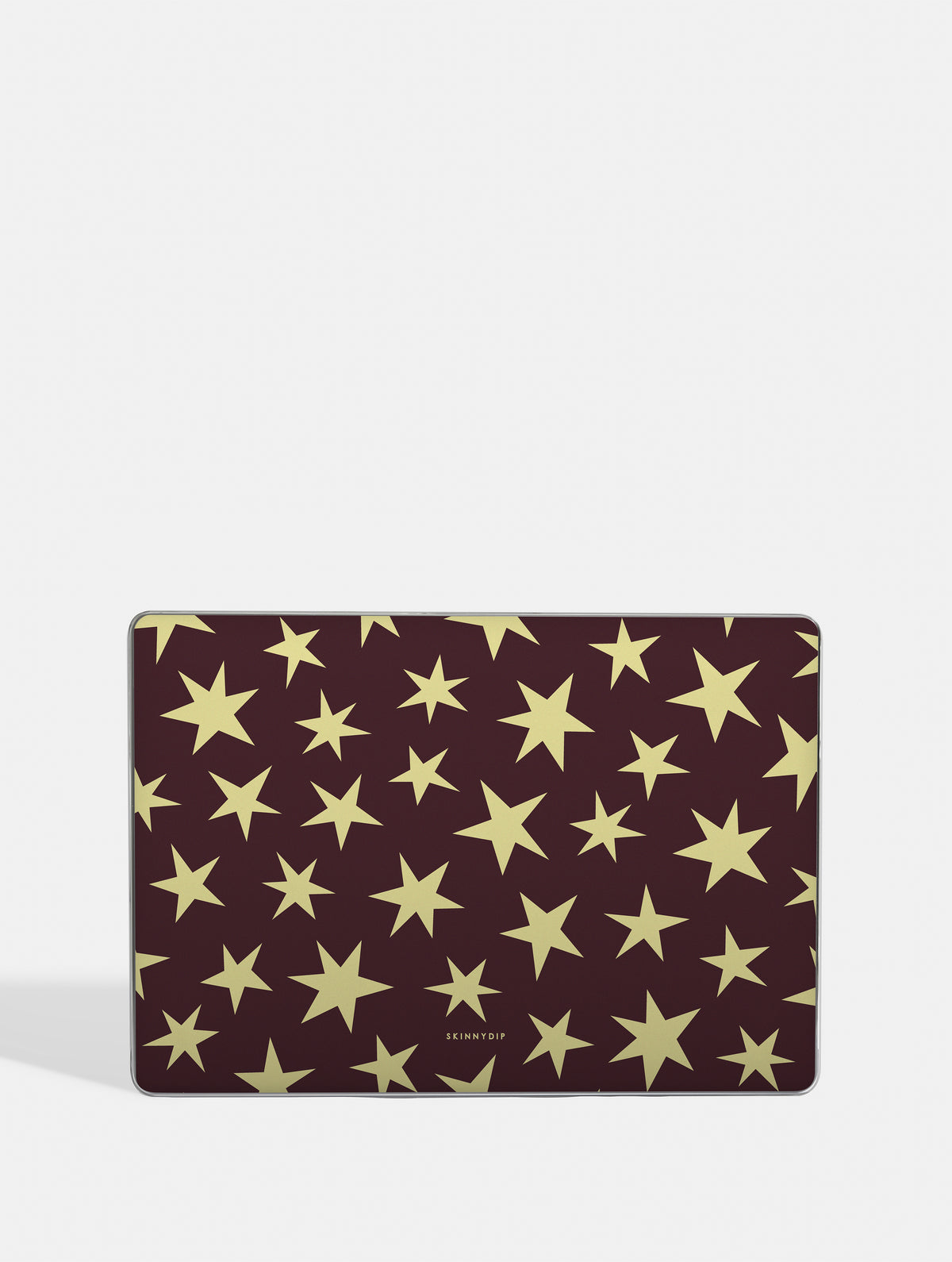 Maroon and Yellow Ditsy Star MacBook Case