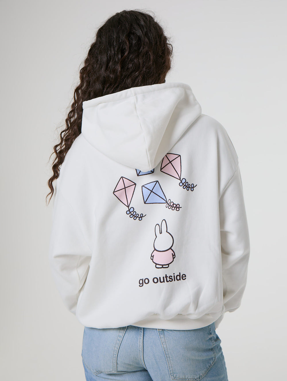 Miffy x Skinnydip Kite Hoodie in Ecru
