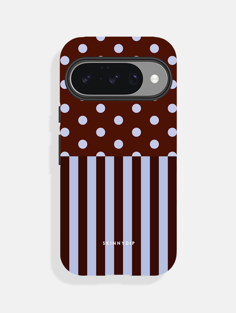 Mixed Pattern Blue And Brown Ultra Protective Google Pixel Case