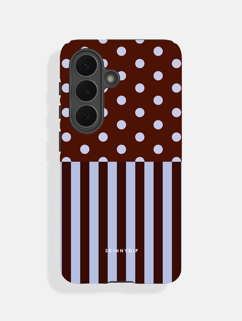 Mixed Pattern Blue And Brown Ultra Protective Samsung Case