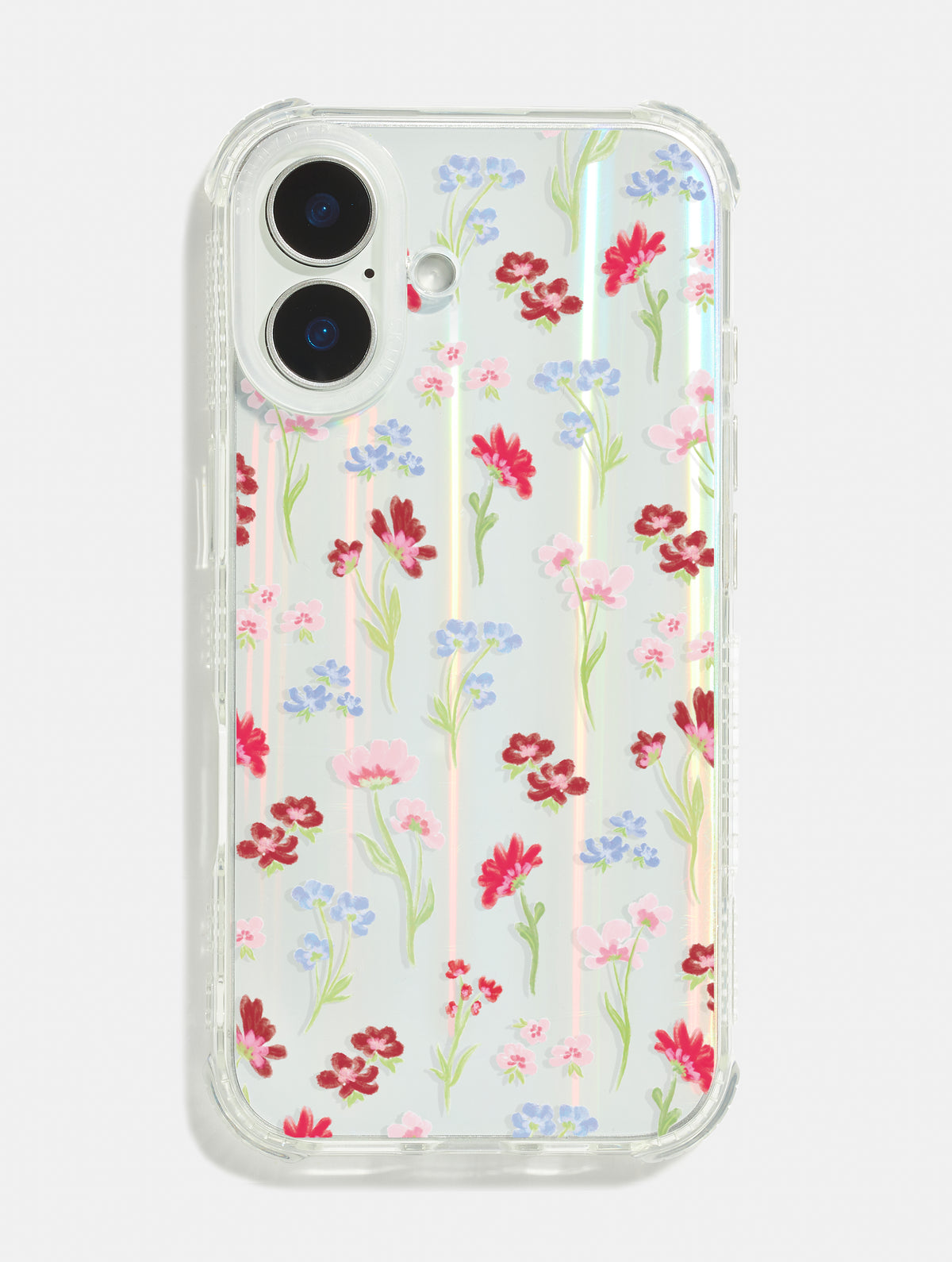 Pink Ditsy Wildflower Holo Shock iPhone Case